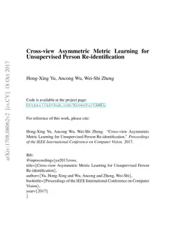 Cross-view Asymmetric Metric Learning for Unsupervised Person
  Re-identification