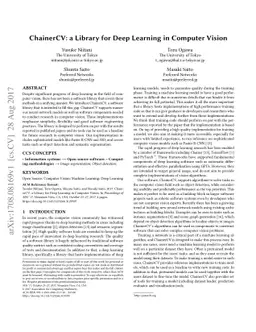 ChainerCV: a Library for Deep Learning in Computer Vision