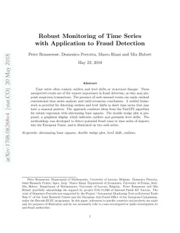 Robust Monitoring of Time Series with Application to Fraud Detection