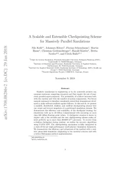 A Scalable and Extensible Checkpointing Scheme for Massively Parallel
  Simulations