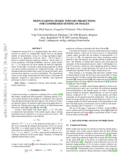 Deep Learning Sparse Ternary Projections for Compressed Sensing of
  Images