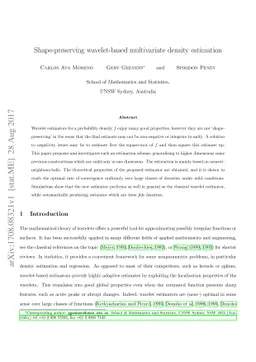 Shape-preserving wavelet-based multivariate density estimation