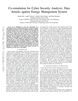 Co-simulation for Cyber Security Analysis: Data Attacks against Energy
  Management System