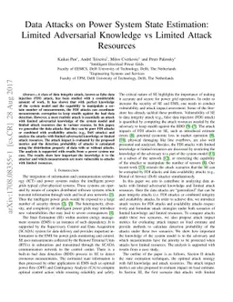 Data Attacks on Power System State Estimation: Limited Adversarial
  Knowledge vs. Limited Attack Resources
