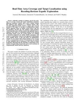 Real-Time Area Coverage and Target Localization using Receding-Horizon
  Ergodic Exploration