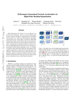 Performance Guaranteed Network Acceleration via High-Order Residual
  Quantization