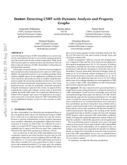 Deemon: Detecting CSRF with Dynamic Analysis and Property Graphs