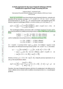 A simple expression for the map of Asplund's distances with the
  multiplicative Logarithmic Image Processing (LIP) law