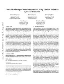 FirmUSB: Vetting USB Device Firmware using Domain Informed Symbolic
  Execution