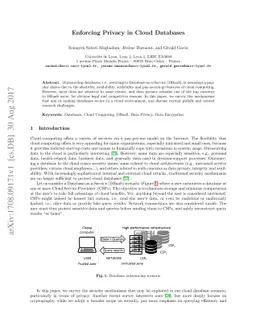Enforcing Privacy in Cloud Databases