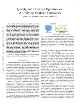 Quality and Diversity Optimization: A Unifying Modular Framework