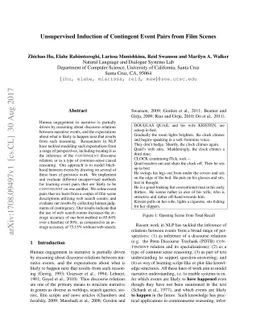 Unsupervised Induction of Contingent Event Pairs from Film Scenes