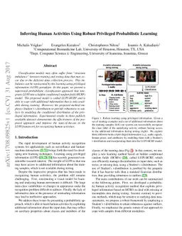 Inferring Human Activities Using Robust Privileged Probabilistic
  Learning