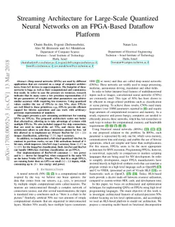 Streaming Architecture for Large-Scale Quantized Neural Networks on an
  FPGA-Based Dataflow Platform