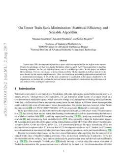 On Tensor Train Rank Minimization: Statistical Efficiency and Scalable
  Algorithm