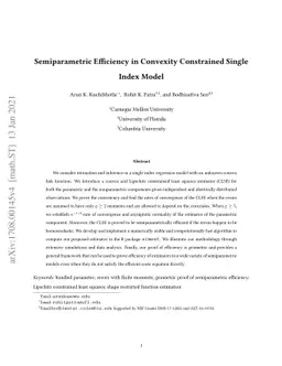 Semiparametric Efficiency in Convexity Constrained Single Index Model