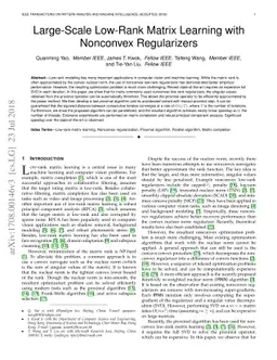 Large-Scale Low-Rank Matrix Learning with Nonconvex Regularizers