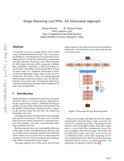 Image Denoising via CNNs: An Adversarial Approach