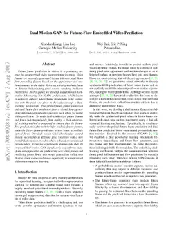 Dual Motion GAN for Future-Flow Embedded Video Prediction