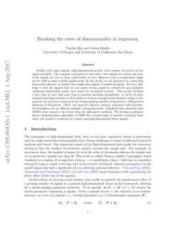 Breaking the curse of dimensionality in regression