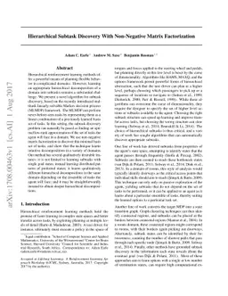 Hierarchical Subtask Discovery With Non-Negative Matrix Factorization