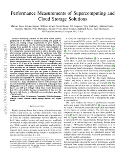 Performance Measurements of Supercomputing and Cloud Storage Solutions