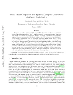 Exact Tensor Completion from Sparsely Corrupted Observations via Convex
  Optimization