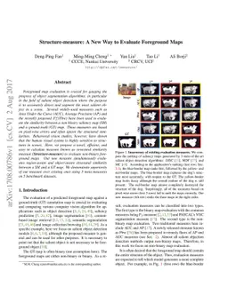 Structure-measure: A New Way to Evaluate Foreground Maps