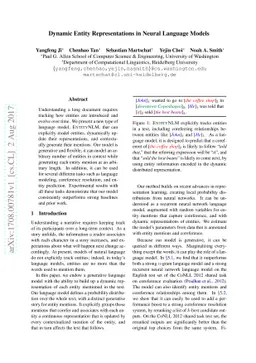 Dynamic Entity Representations in Neural Language Models
