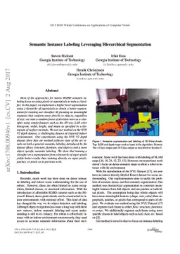 Semantic Instance Labeling Leveraging Hierarchical Segmentation