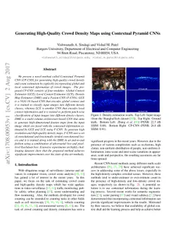 Generating High-Quality Crowd Density Maps using Contextual Pyramid CNNs