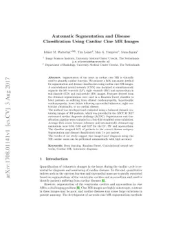 Automatic Segmentation and Disease Classification Using Cardiac Cine MR
  Images