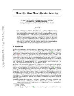 MemexQA: Visual Memex Question Answering