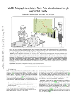 VisAR: Bringing Interactivity to Static Data Visualizations through
  Augmented Reality
