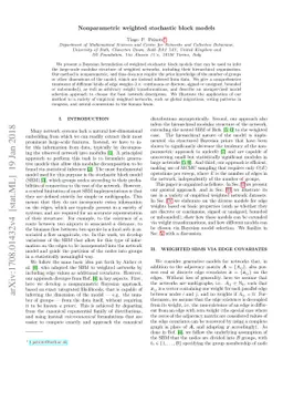 Nonparametric weighted stochastic block models