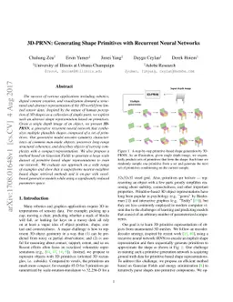 3D-PRNN: Generating Shape Primitives with Recurrent Neural Networks