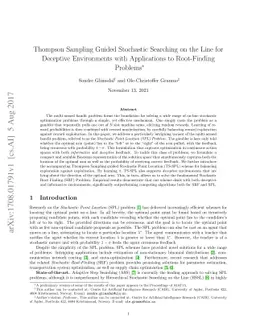 Thompson Sampling Guided Stochastic Searching on the Line for Deceptive
  Environments with Applications to Root-Finding Problems