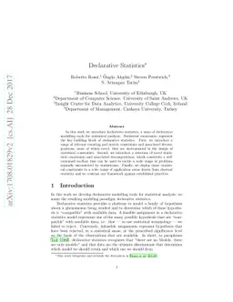 Declarative Statistics