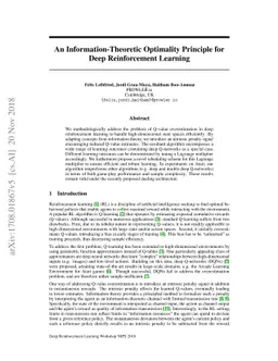 An Information-Theoretic Optimality Principle for Deep Reinforcement
  Learning