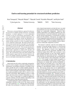 End-to-end learning potentials for structured attribute prediction
