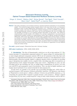 Wasserstein Dictionary Learning: Optimal Transport-based unsupervised
  non-linear dictionary learning