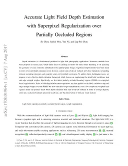 Accurate Light Field Depth Estimation with Superpixel Regularization
  over Partially Occluded Regions