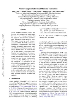 Memory-augmented Neural Machine Translation