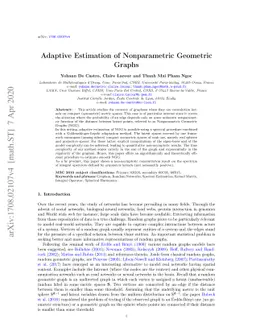 Adaptive Estimation of Nonparametric Geometric Graphs