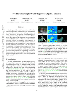 Two-Phase Learning for Weakly Supervised Object Localization