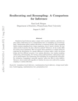 Reallocating and Resampling: A Comparison for Inference