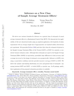 Inference on a New Class of Sample Average Treatment Effects