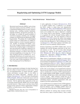 Regularizing and Optimizing LSTM Language Models