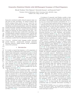 Generative Statistical Models with Self-Emergent Grammar of Chord
  Sequences