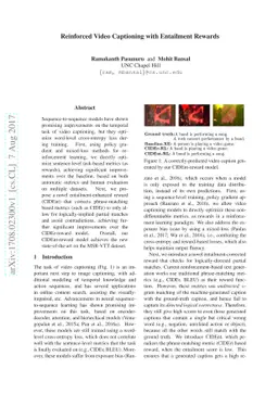 Reinforced Video Captioning with Entailment Rewards